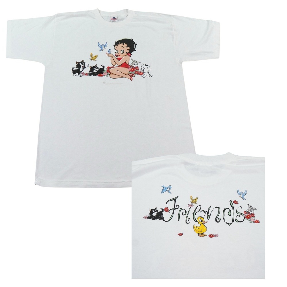 Betty Boop T Shirt Mens XL Vintage 90s Friends Snow-White Graphic Tee Alstyle